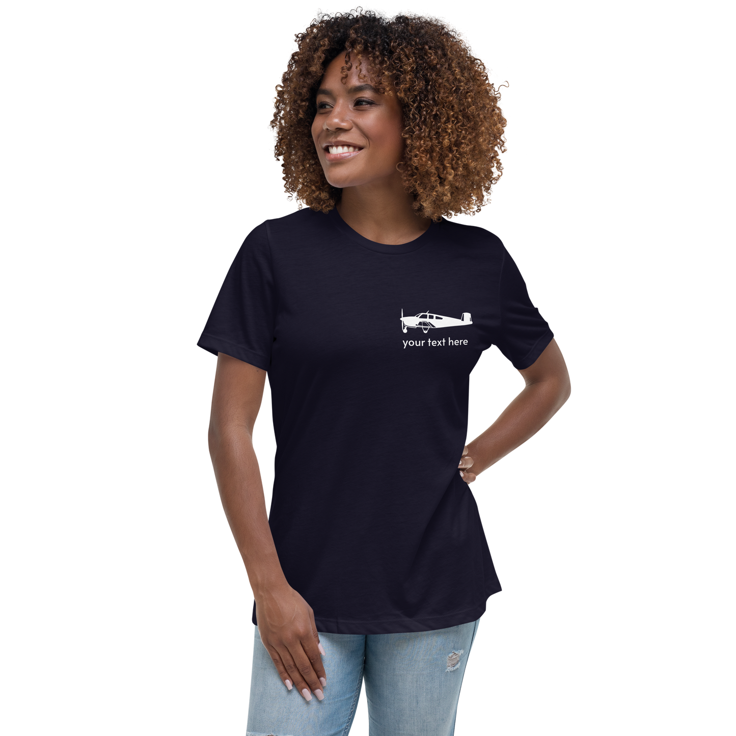 Beechcraft Women Pilots' Custimizable Printed T-Shirt