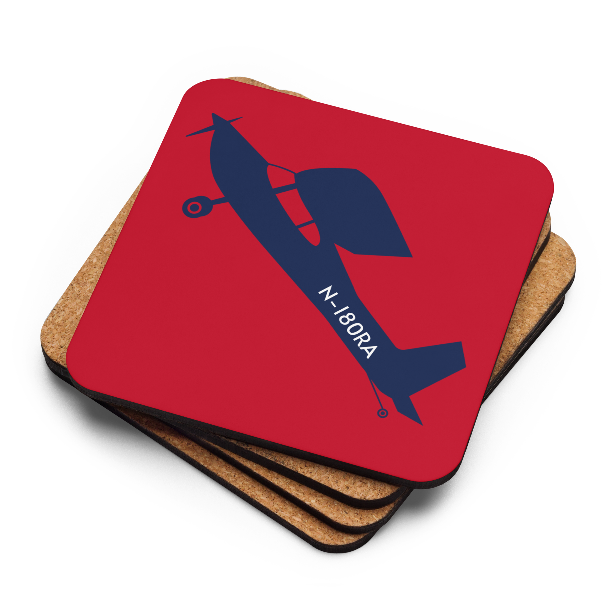 C180 Pilots' Customizable Cork-back Coaster