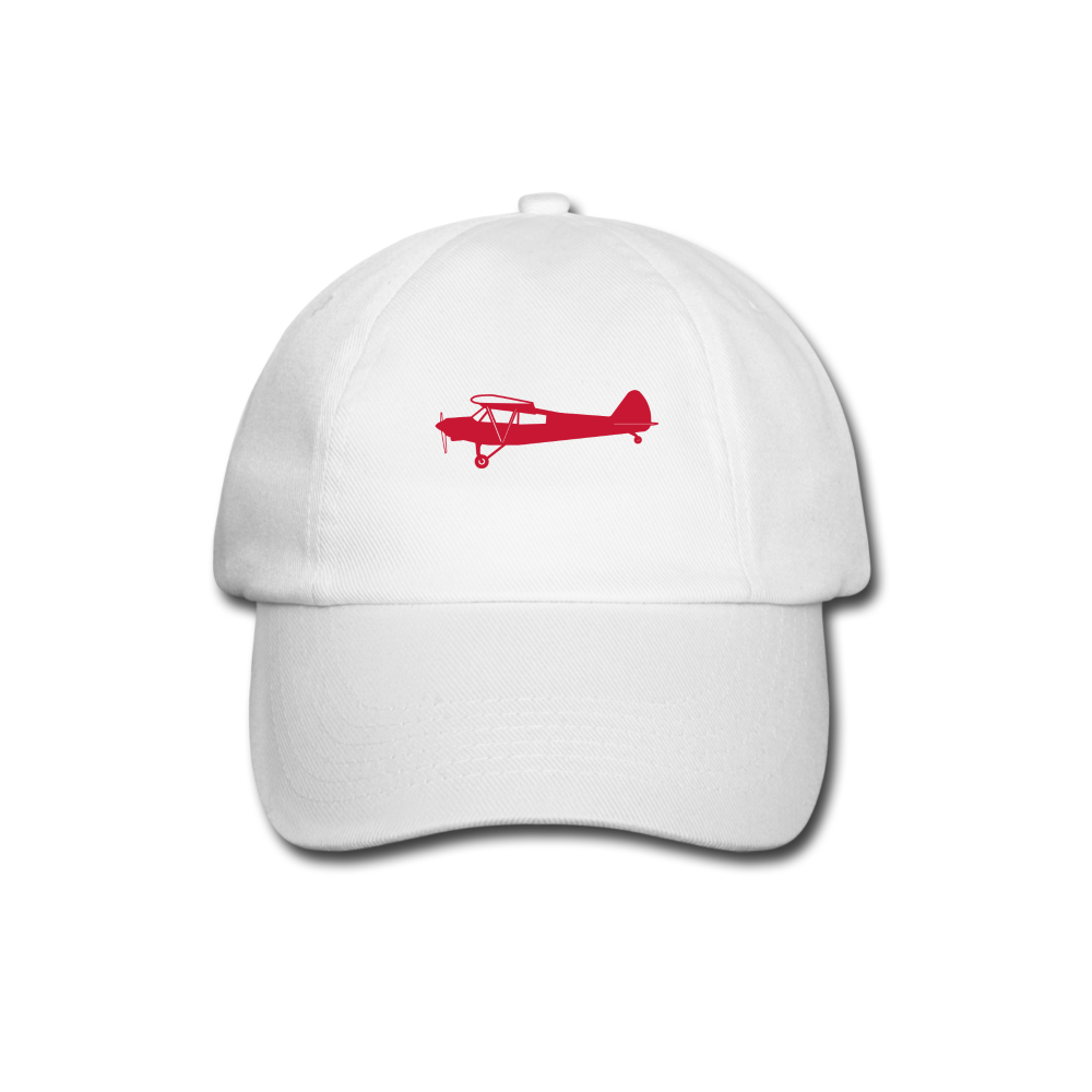 PIPER SUPER CUB PILOTS' CUSTOMIZABLE CAP - white/white