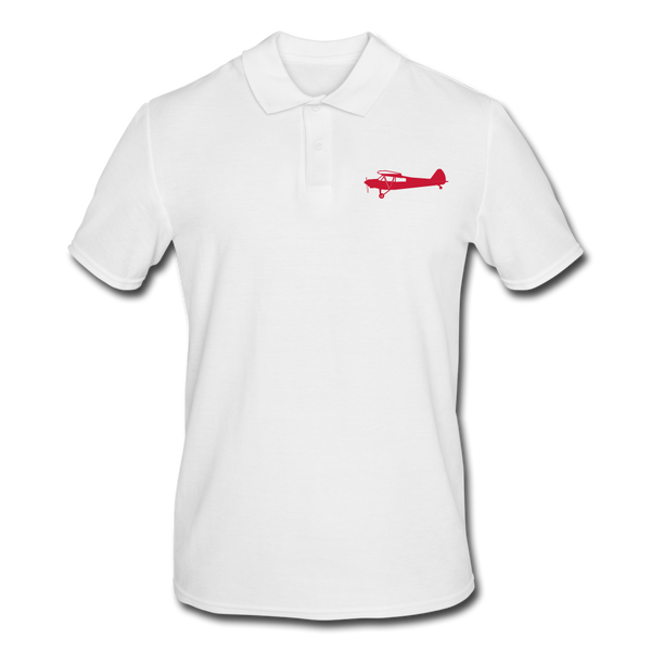 Pilots shirts: Red Super Cub design on the left breast of a white polo shirt