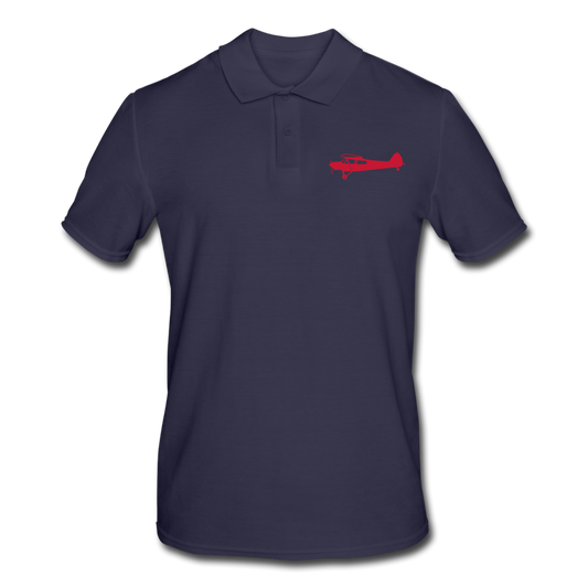 Pilots shirts: Red Super Cub design on the left breast of a Navy blue polo shirt 