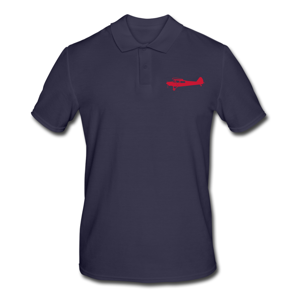 Pilots shirts: Red Super Cub design on the left breast of a Navy blue polo shirt 