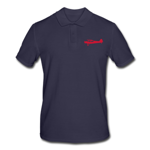 Pilots shirts: Red Super Cub design on the left breast of a Navy blue polo shirt 