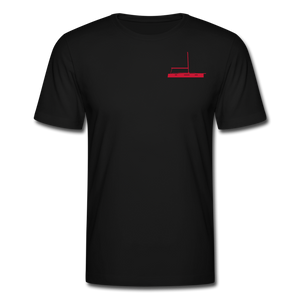 SAILING APPAREL - RED JEANNEAU DESIGN ON A BLACK  CUSTOMIZABLE TEE SHIRT 