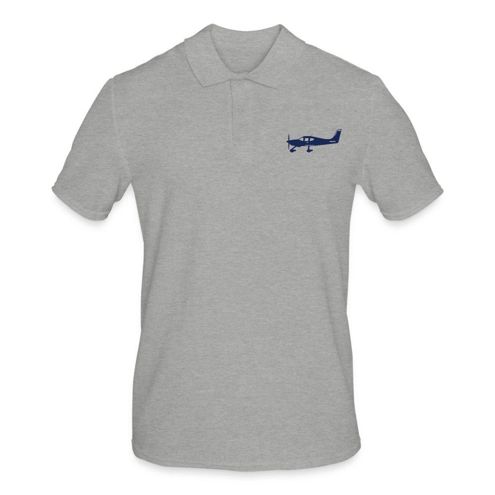 CIRRUS PILOTS' CUSTOMIZABLE POLO SHIRT - heather grey