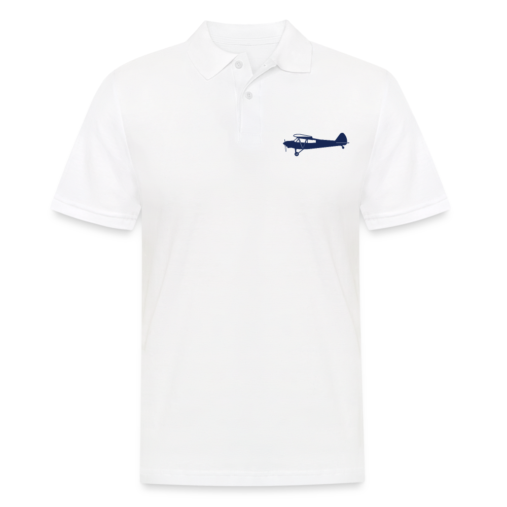 Pilots' shirts: Navy blue Super Cub design placed on the left breast of a white polo shirt.