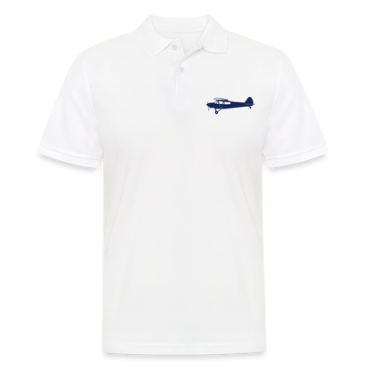 Pilots' shirts: Navy blue Super Cub design placed on the left breast of a white polo shirt.