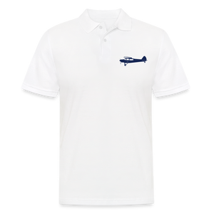 Pilots' shirts: Navy blue Super Cub design placed on the left breast of a white polo shirt.