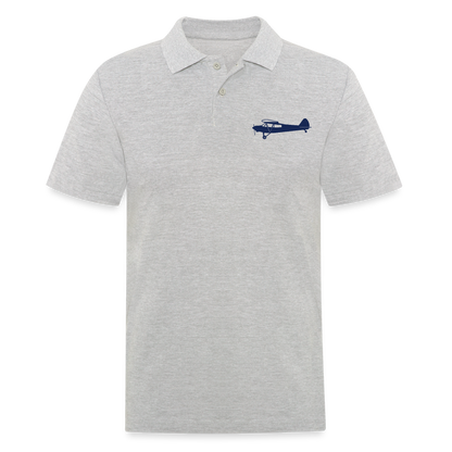 Pilots' shirts: Navy blue Super Cub design placed on the left breast of a light grey polo shirt