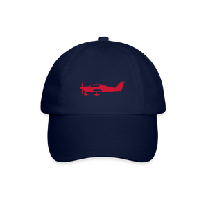 Pilots' wear: Red Tecnam Sierra/Astore aircraft design on a navy blue customizable cap.