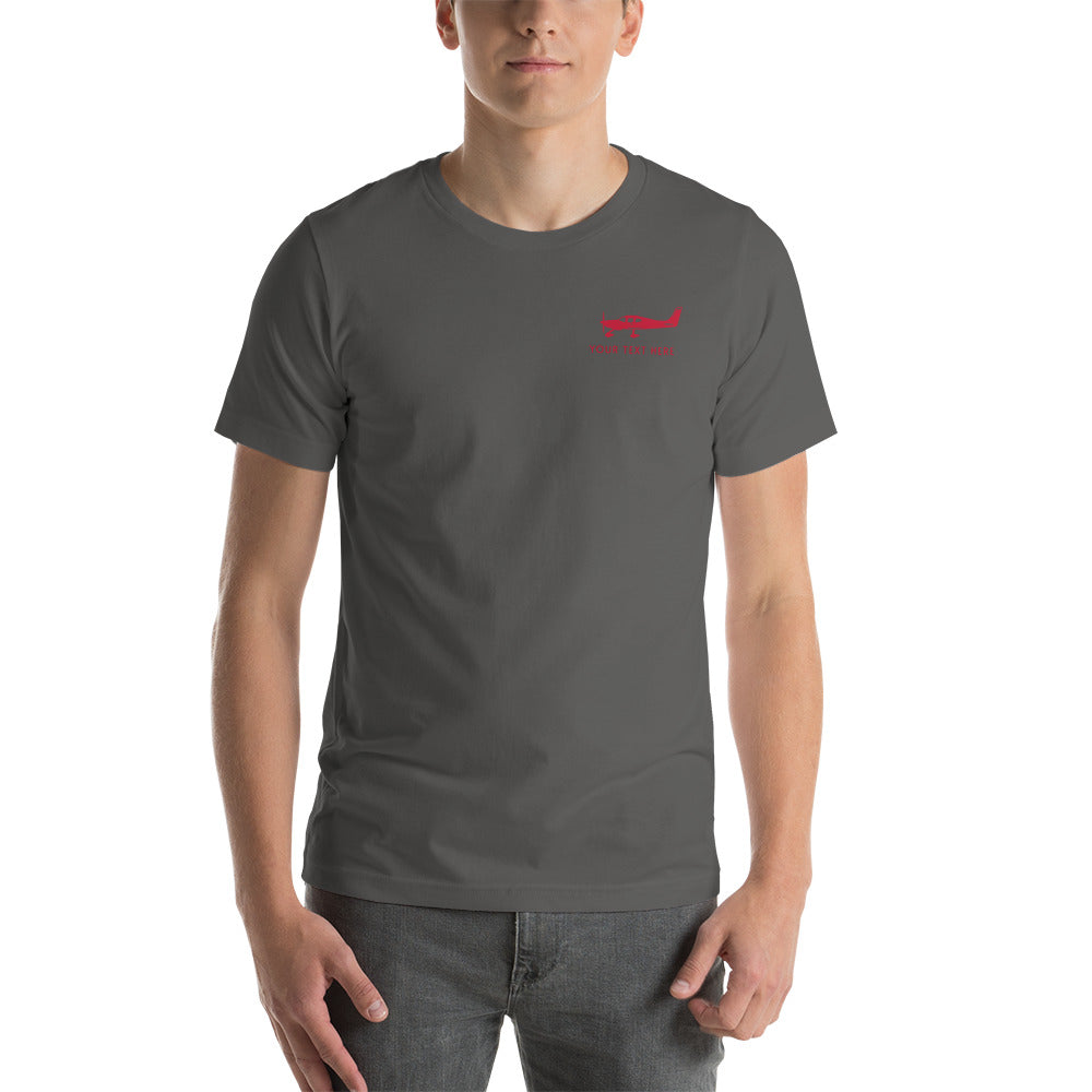 Pilots' red Cirrus SR design on navy T-shirt